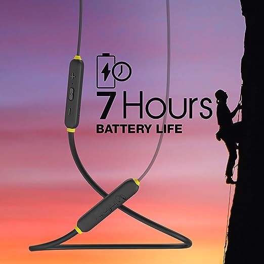 Infinity - JBL Glide 120, in Ear Wireless Earphones with Mic, Deep Bass, Dual Equalizer, 12mm Drivers, Premium Metal Earbuds, Comfortable Flex Neckband, Bluetooth 5.0, IPX5 Sweatproof (Black & Yellow) Infinity - JBL Glide 120, in Ear Wireless Earphones with Mic, Deep Bass, Dual Equalizer, 12mm Drivers, Premium Metal Earbuds, Comfortable Flex Neckband, Bluetooth 5.0, IPX5 Sweatproof (Black & Yellow)